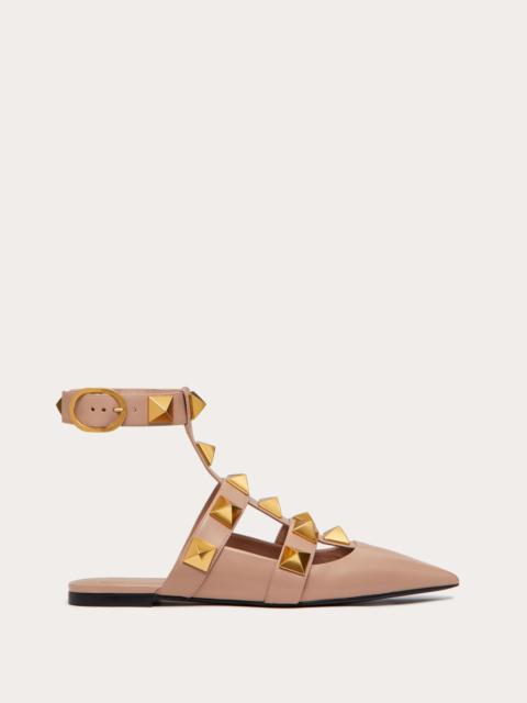 ROMAN STUD CALFSKIN BALLET FLAT