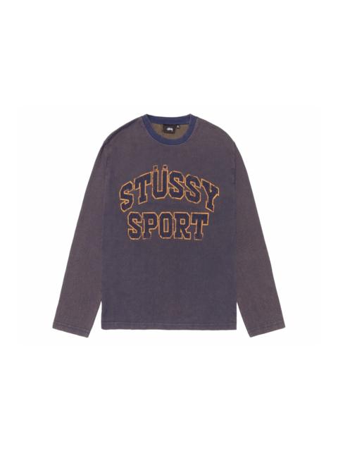 Stussy 2 Tone Cotton Mesh Crew Navy