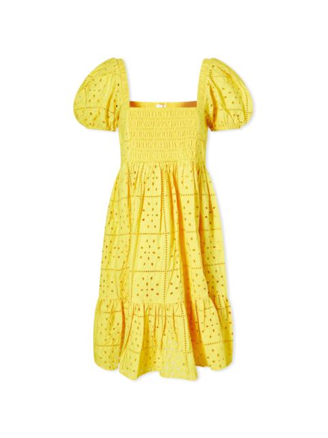 GANNI Broderie Anglaise Mini Dress