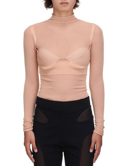 Hosiery Mesh Top