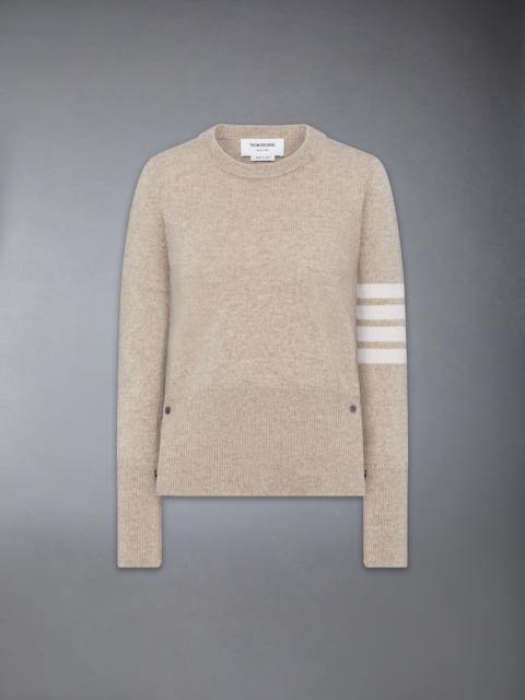 JERSEY STITCH SHETLAND WOOL 4-BAR PULLOVER