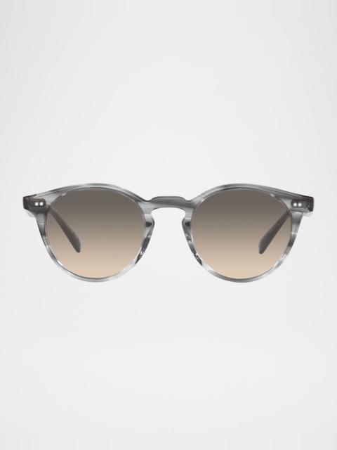 Men's The Romare Sun Keyhole-Bridge Round Sunglasses