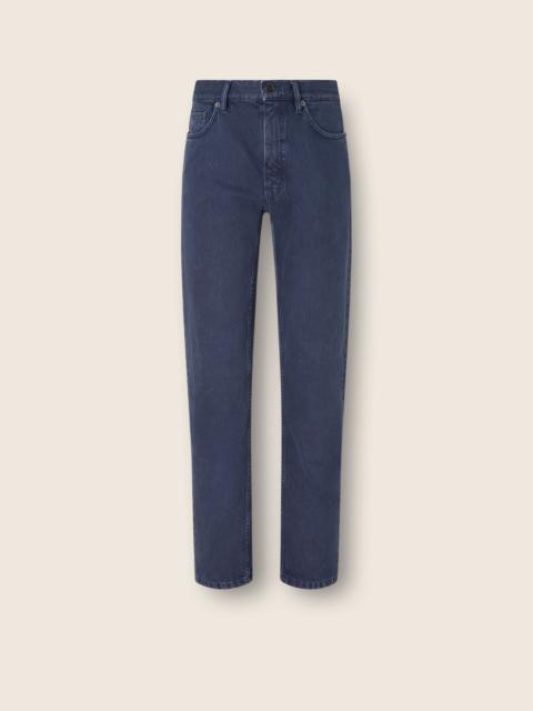 DARK INDIGO BLUE COTTON ROCCIA PANTS
