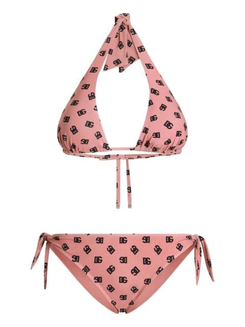 polka-dot print bikini