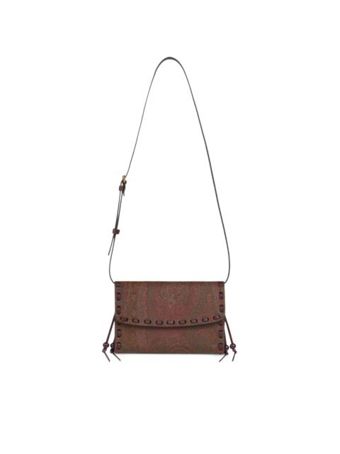 paisley-patterned clutch bag