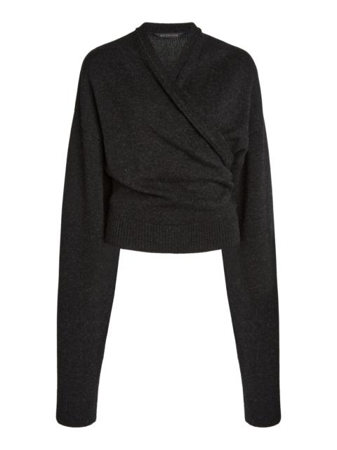 Wool Wrap Sweater grey