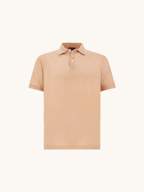 SILK AND COTTON POLO SHIRT