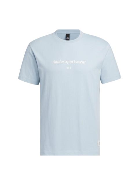 adidas Sportswear Lounge Short Sleeve T-Shirts 'Blue' IP4993