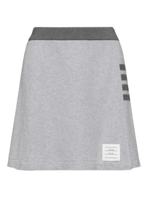 textured pique 4-bar mini skirt