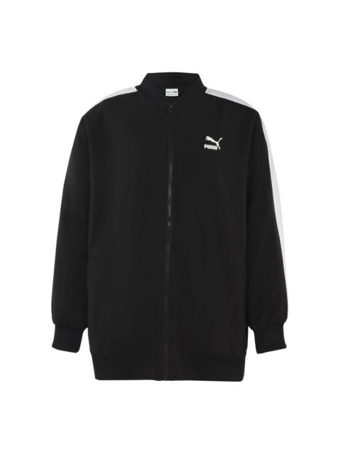 (WMNS) PUMA Classics Bomber Logo Printing Jacket Black 530275-01