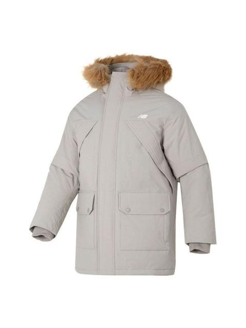 New Balance Warm Hooded Down Jacket 'Grey Brown' AMJ34323-SEN