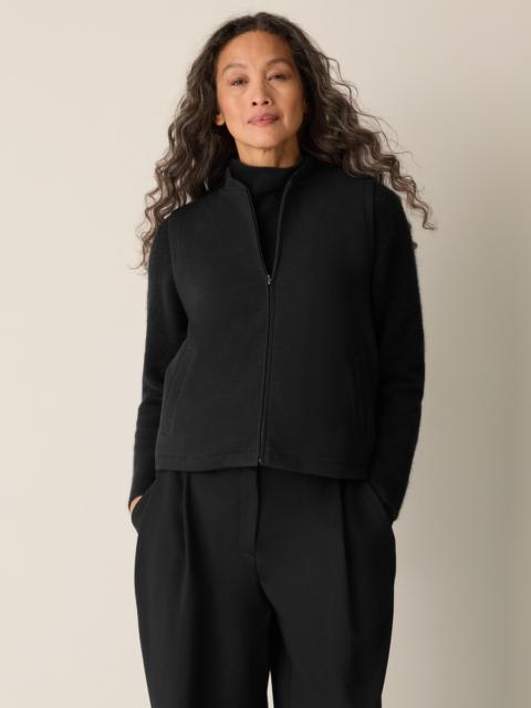 Textured Cotton Doubleknit Vest