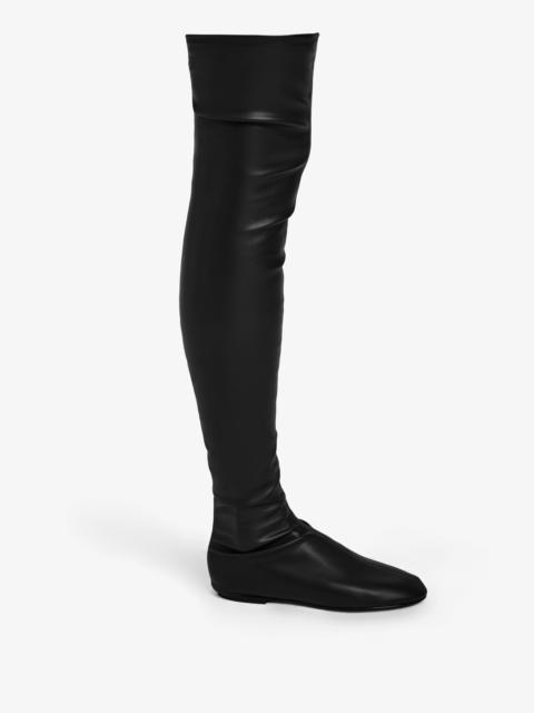 Tee Stretch Over The Knee Boots in Faux Leather
