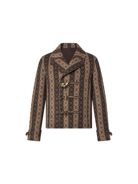 Louis Vuitton x Nigo Monogram Trunkstripes Cropped Peacoat Brown