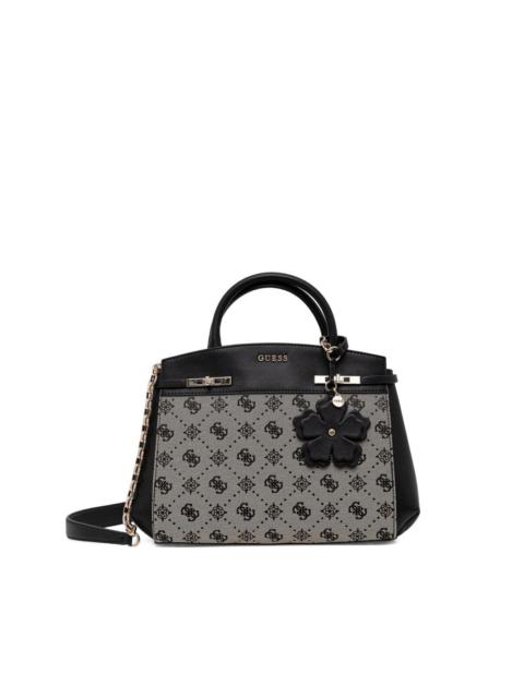 Melinda flower-charm monogram tote bag