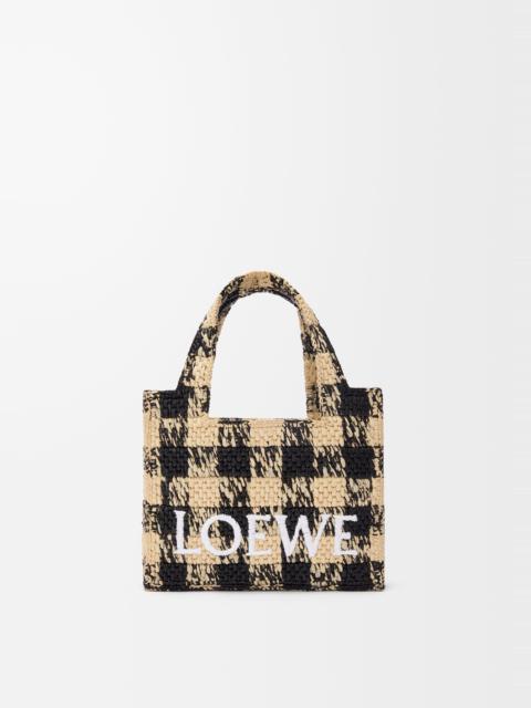 Mini LOEWE Font tote in raffia