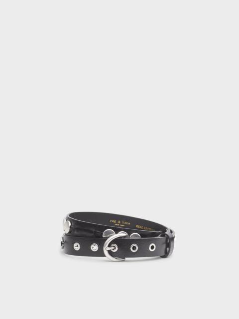 Luna Beaded Italian Leather Belt