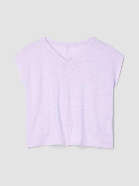 Organic Linen Jersey V-Neck Tee