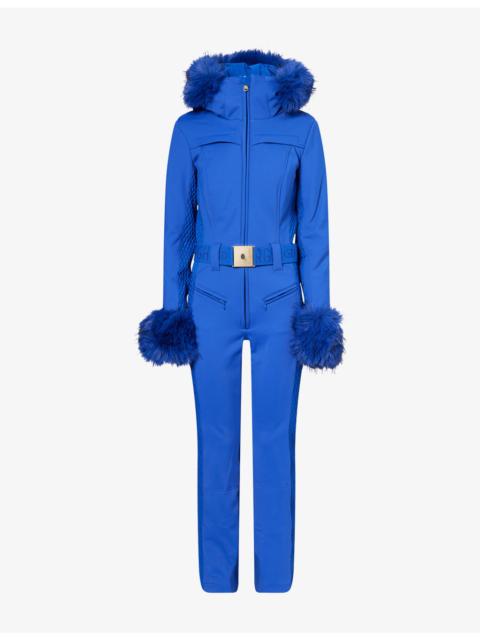 Angele Faux Fur-Trim Soft-Shell Ski Suit