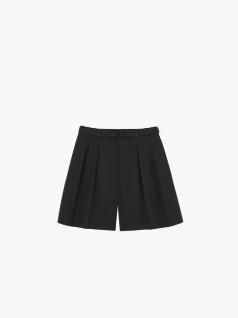 BELTED SHORTS IN COTTON POPLIN