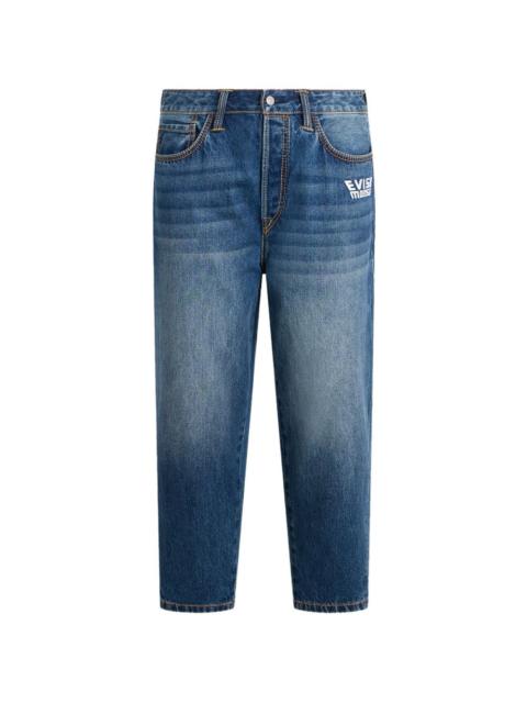 x Evisu graphic tapered jeans