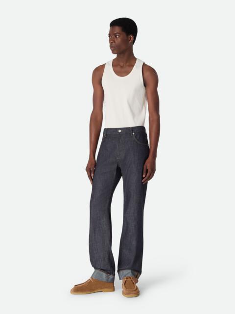 Rinsed Indigo Wide Leg Jeans