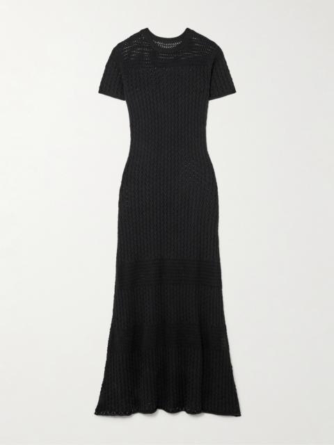 Pallay Open-knit Cotton Maxi Dress