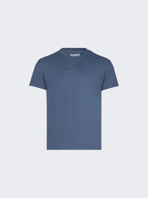 Short Sleeve Tee Avio And Grey Embroidery