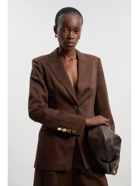 Tailored Linen Single Breasted Blazer