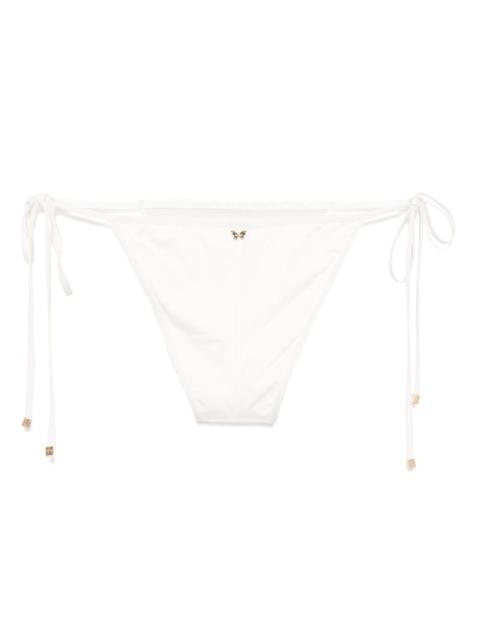 lace inset string bikini bottom