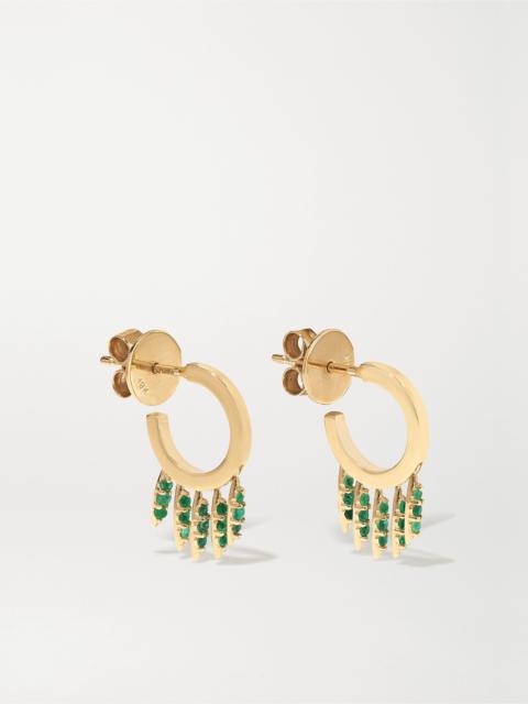 Grass Mini 18-karat Gold Emerald Earrings