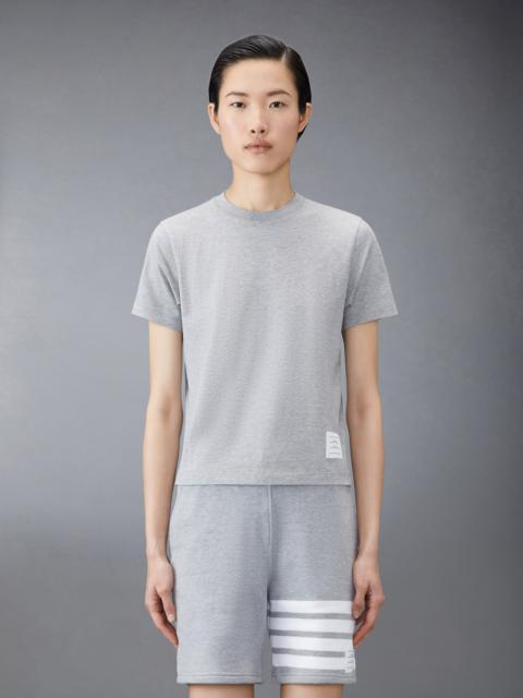 Light Grey Lightweight Jersey Side Slit Relaxed Fit Short Sleeve Tee