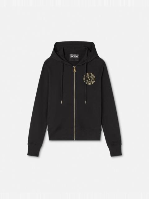 V-Emblem Zip Hoodie