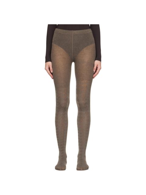 Gray Hound's Tooth Star Tights