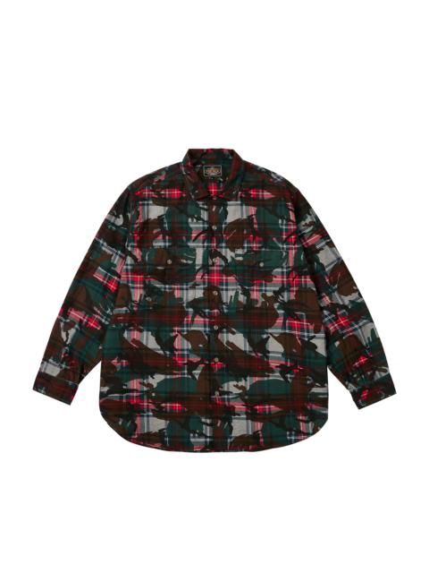PALACE PALACE BEAMS PLUS WORK SHIRT GREY TARTAN CAMO