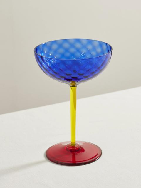 Color-block Murano Champagne Glass