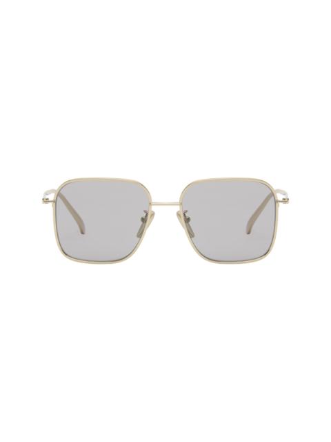 Gold Square Metal Sunglasses