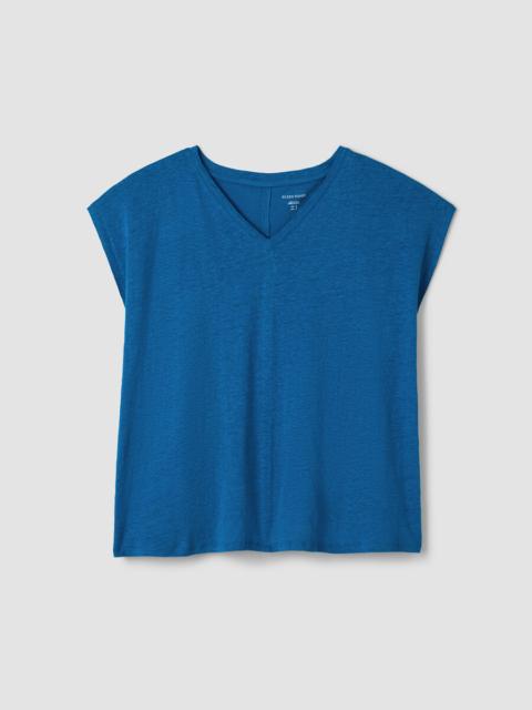 Organic Linen Jersey V-Neck Tee