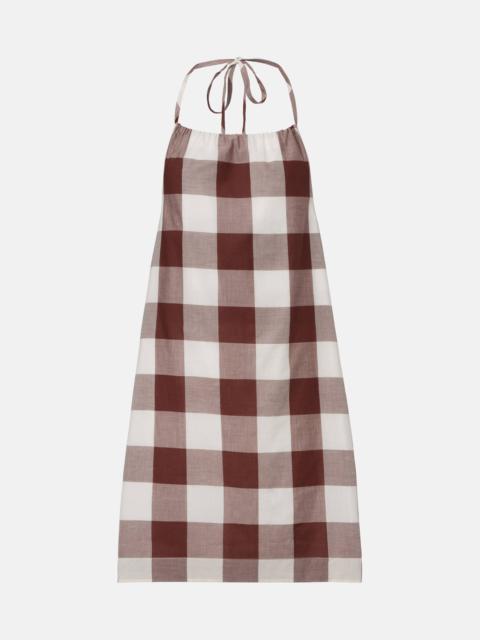 Callie gingham cotton minidress
