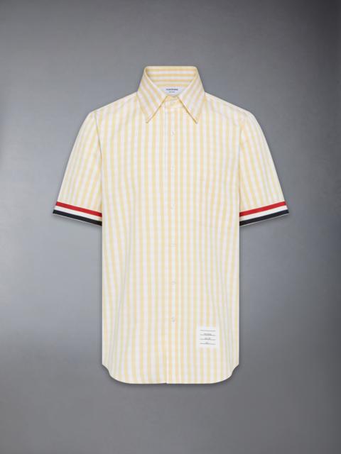 GINGHAM CHECK POPLIN SHORT SLEEVE SHIRT