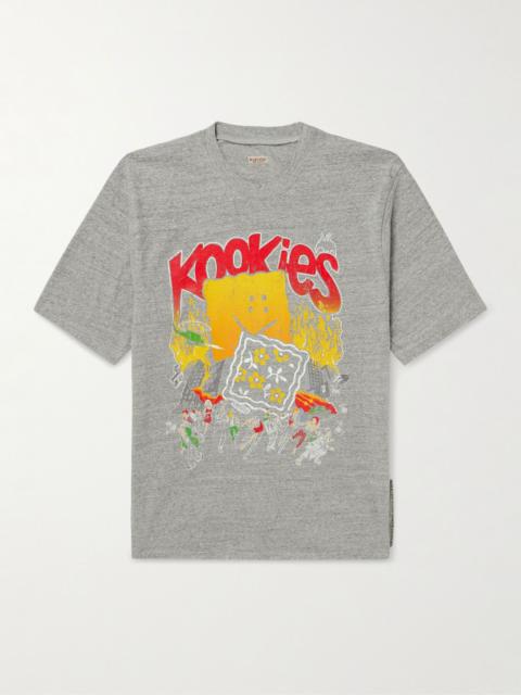 Buster Peckish Bowy Printed Cotton-Jersey T-Shirt Gray