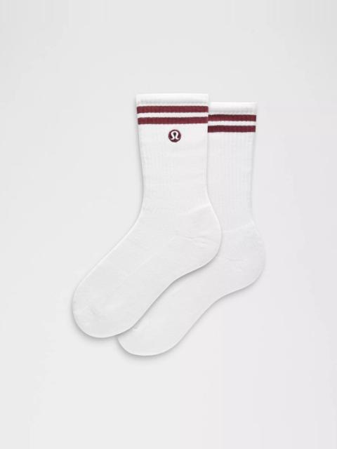 Unisex Daily Essential Crew Socks *Stripe