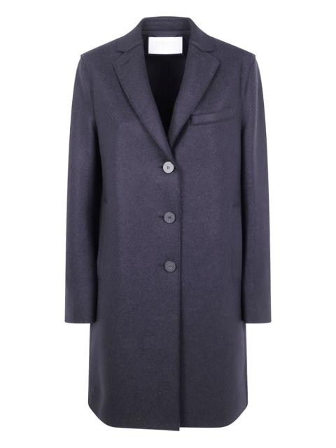 button-fastening wool coat
