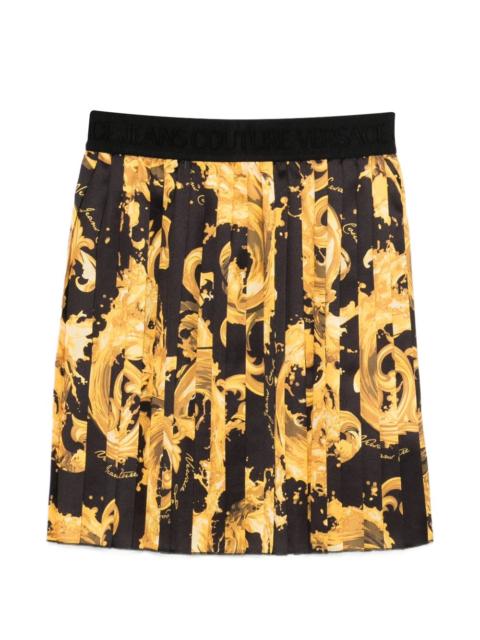 pleated pattern short skirt
