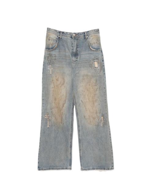 destroyed loose-fit jeans