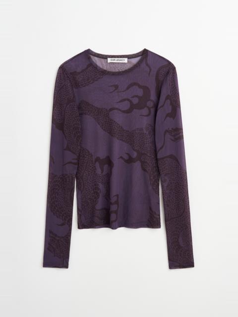 Super Slim Longsleeve Abstract Raisin Snake Print