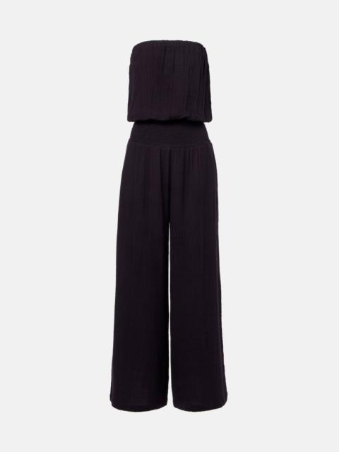 Naomi strapless cotton jumpsuit