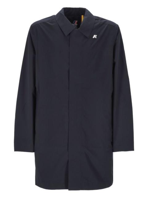 logo-patch trench coat