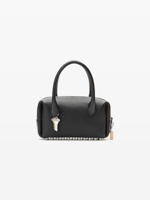 Black leather Roux Small Top Handle Bag