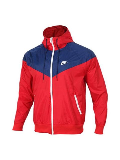 Nike Sportswear Windrunner Hooded Jacket Red Blue AR2192-657